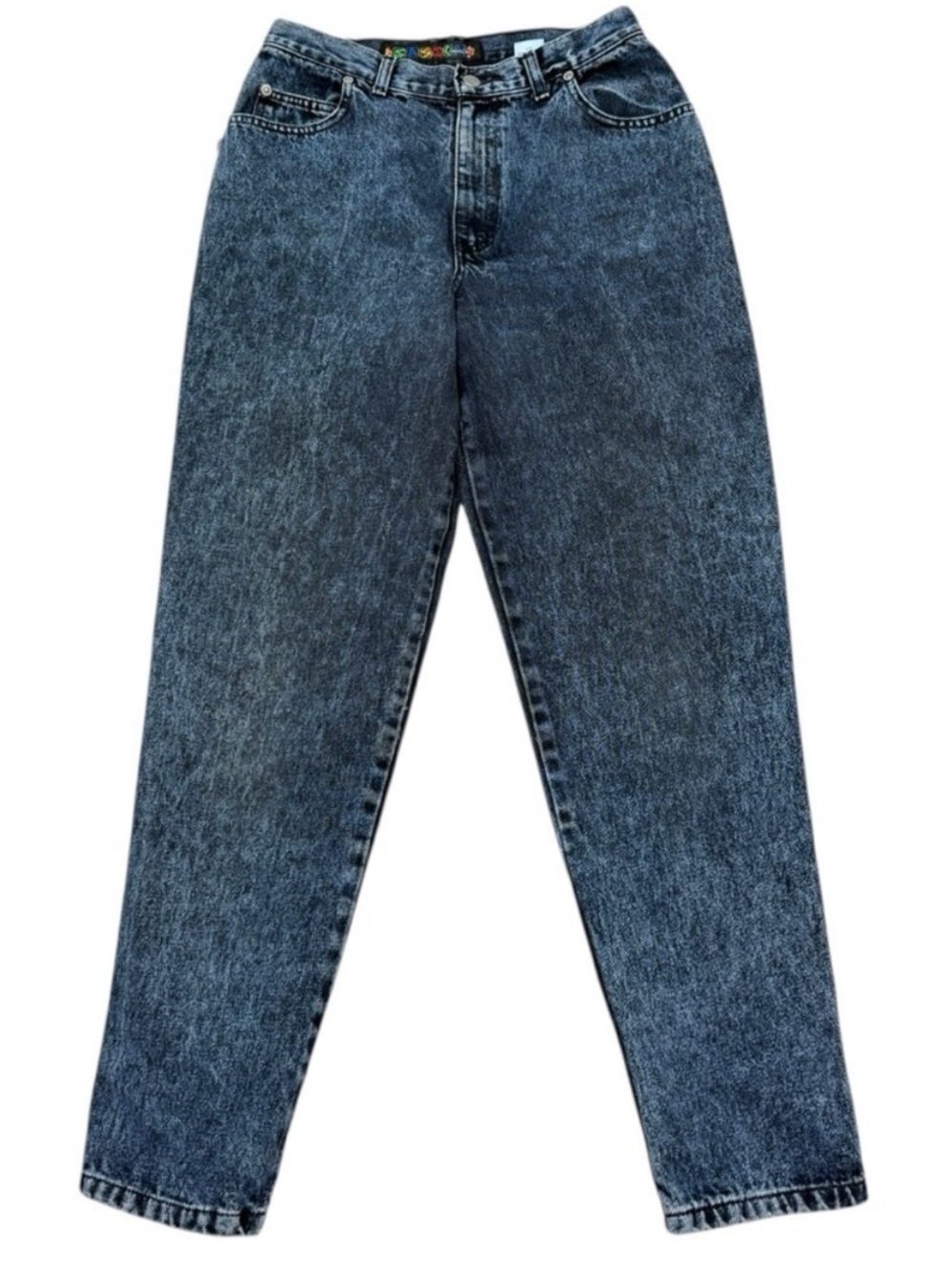 Sasson Dark Acid Wash High Waist Tapered Jeans Vintage 80s 90s Fits 26/27